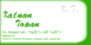 kalman topan business card